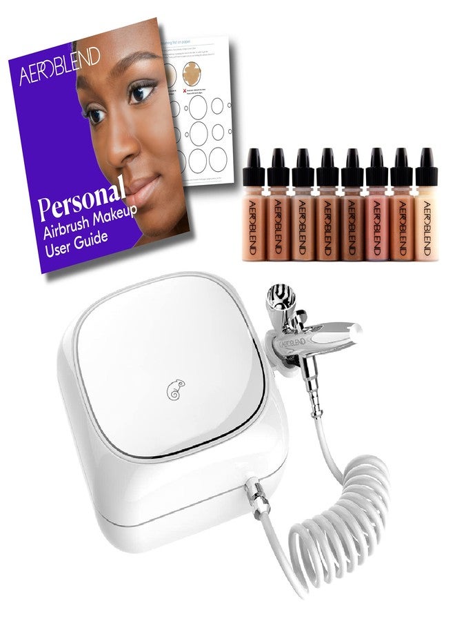 Aeroblend Airbrush Makeup Personal Starter Kit (DEEP Foundation) - Image 1