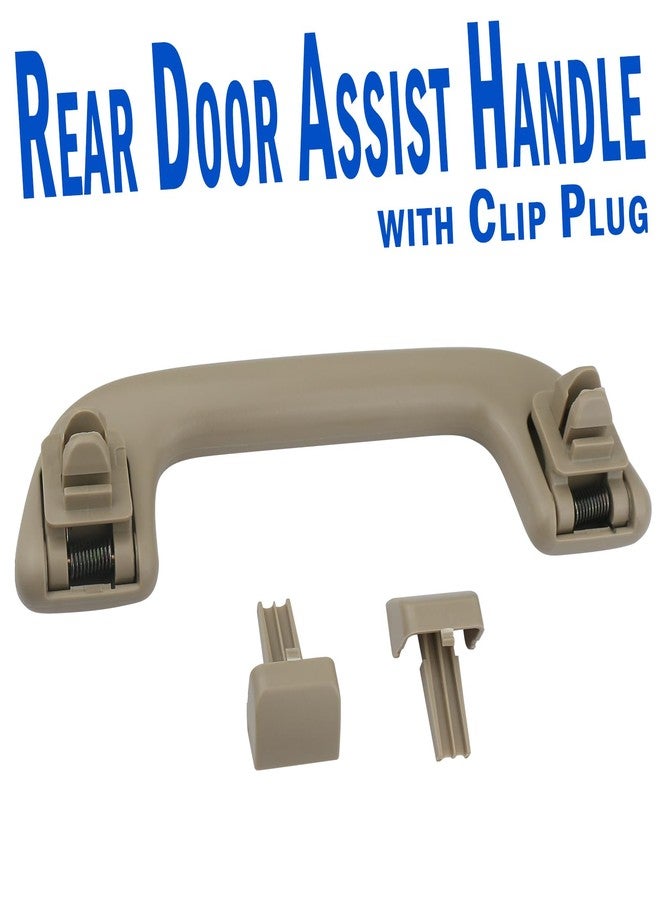 Osompar Interior Rear Back Liftgate Door Assist Handle with Clip Plug Compatible with Lexus GX470 2003-2009 Replaces 74610-13011 74612-13010 Ivory - Image 4