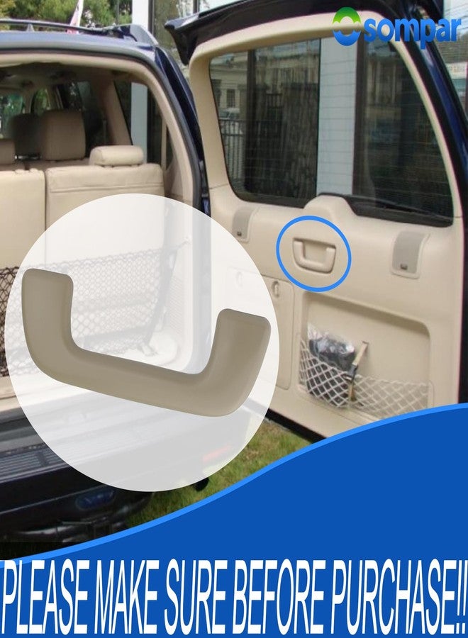Osompar Interior Rear Back Liftgate Door Assist Handle with Clip Plug Compatible with Lexus GX470 2003-2009 Replaces 74610-13011 74612-13010 Ivory - Image 3