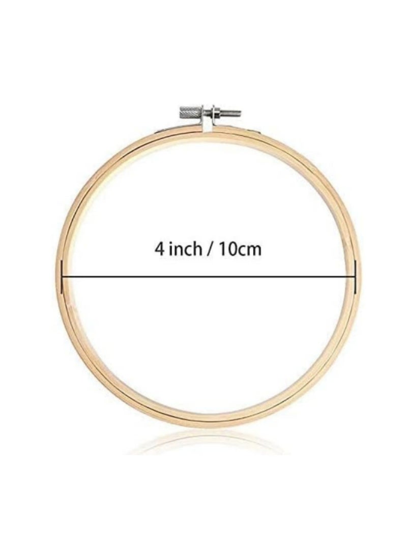 12pcs/set Cross Stitch Frame DIY Needlecraft Bamboo Round Loop Embroidery Hoop Fashion Handmade Beautiful Sewing Tools 4inch 10cm - Image 2