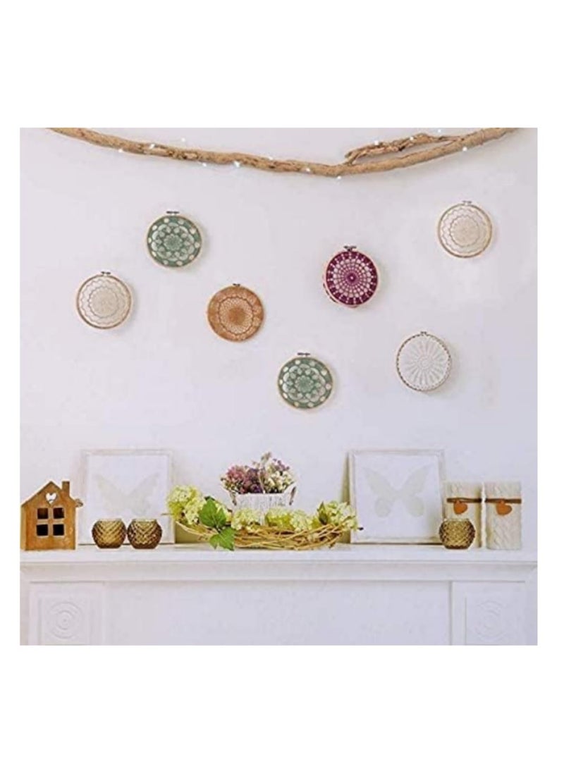 12pcs/set Cross Stitch Frame DIY Needlecraft Bamboo Round Loop Embroidery Hoop Fashion Handmade Beautiful Sewing Tools 4inch 10cm - Image 5