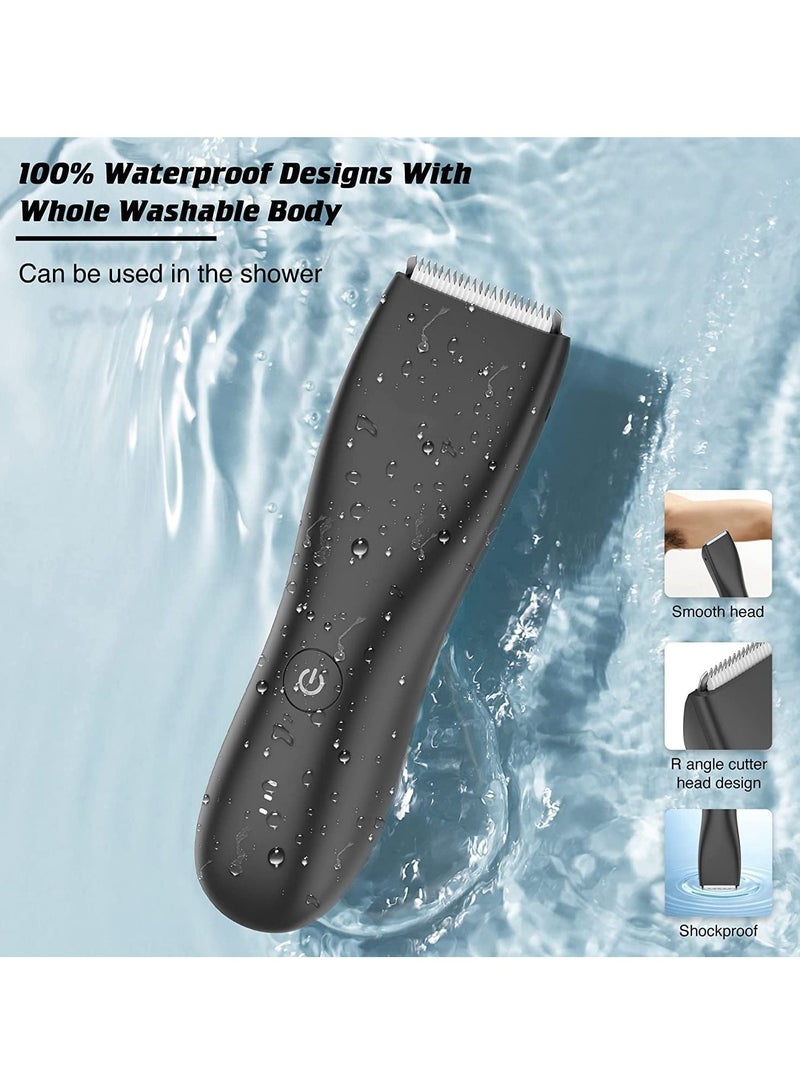 Generic Body Hair Trimmer and Shaver for Men Trimmer for Groin Charging Replaceable Ceramic Blade Body Groomer Electric Razor Waterproof - Image 4