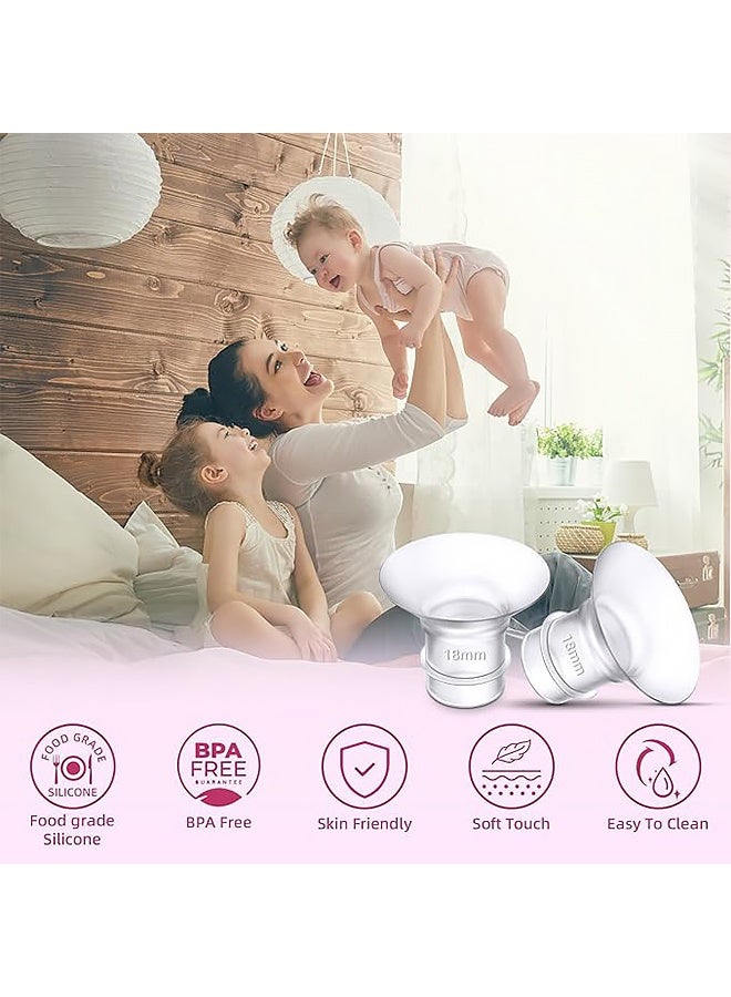 5 قطع من حشوات الشفة بأحجام 13/15/17/19/21 مم، مناسبة لأغطية/شفاه 24 مم، متوافقة مع مضخة الثدي القابلة للارتداء S12 Pro/S9 Pro/S9/S12، تعمل على تقليل قطر النفق من 24 مم إلى الحجم الصحيح. - Image 2