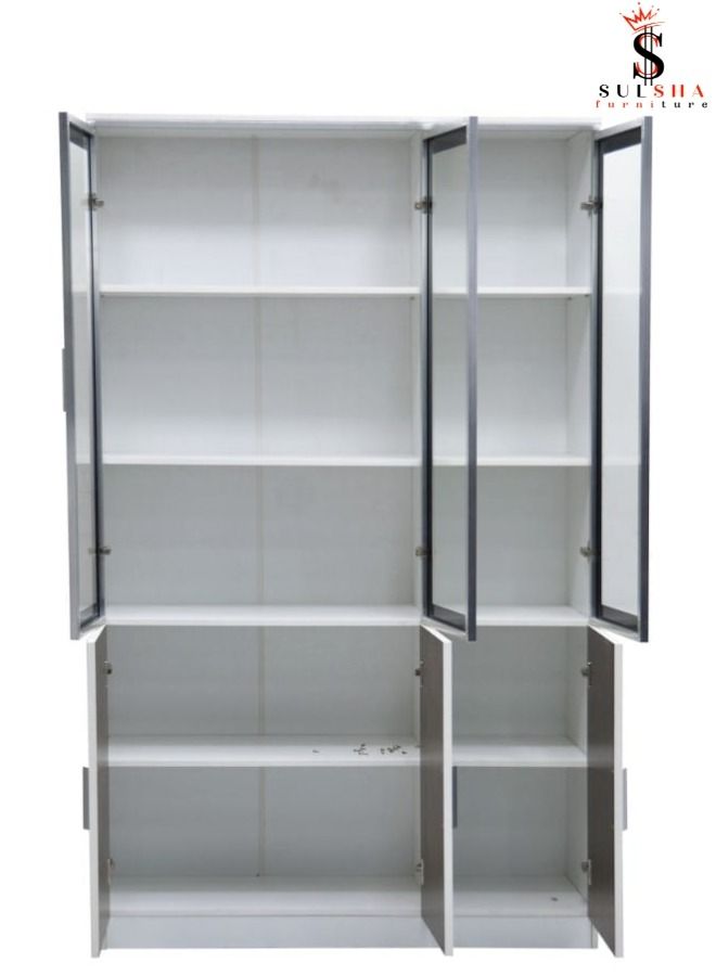 SULSHA Modern Wooden File Cabinet 6 Door ,Glass Door Cabinet New design - Image 2