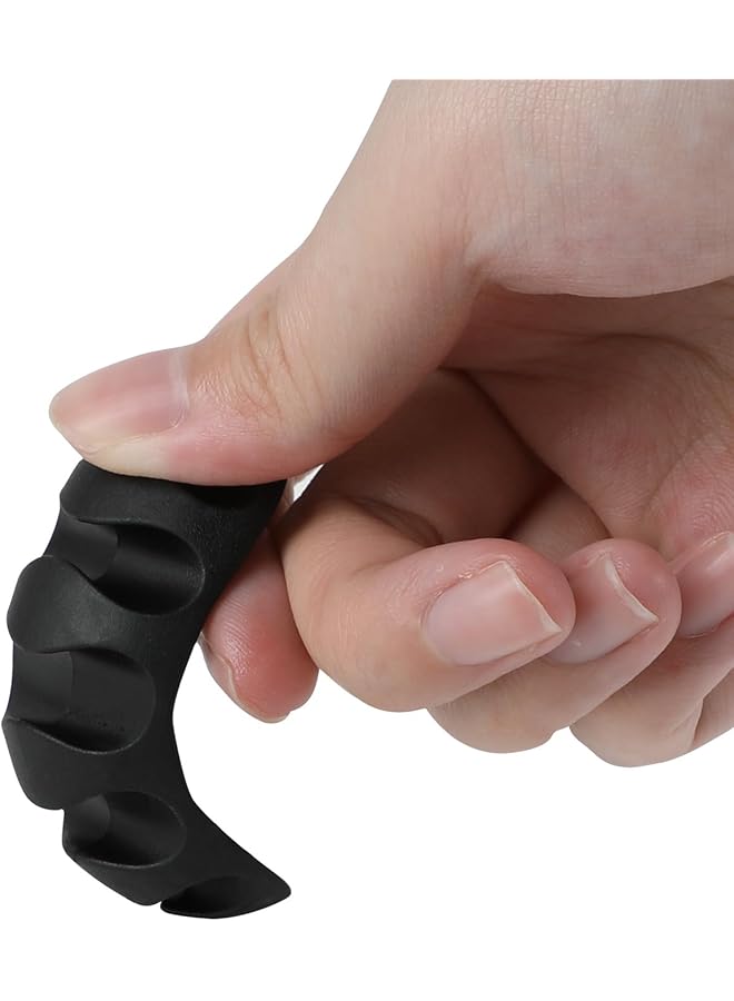 إيروريكس مجموعة من 16 مشبك كابلات مطاطي لاصق ذاتي اللون أسود لتنظيم الأسلاك للمنزل والمكتب وكابل بيانات USB - Image 3