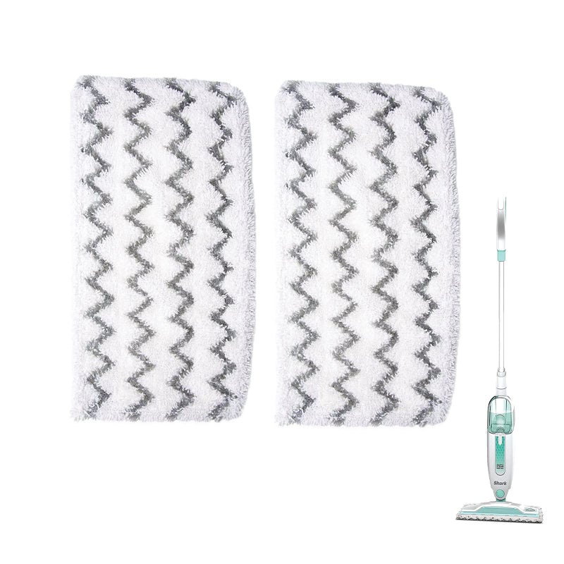 klaqian klaqian 2 Pack Steam Mop Pads for Shark S1000 S1000A S1000C S1000WM S1001C Replacement Steamer Mop Pads Washable Microfiber Mop Pads for All Hard Floors 
