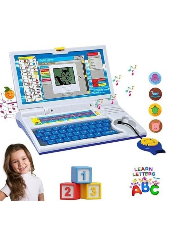 Famous Quality Famous Quality® 20 Kids Special Entertainment and Teaching Fun English Spelling Test Notebook Laptop Toy for Best Gift (Mouse Included) (Multi-Color)  - Image 1