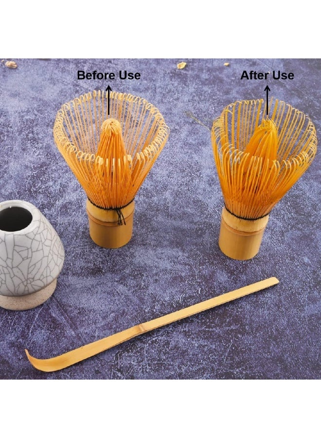 Zen Shi Fu  Japanese Matcha Whisk Set-Handmade Bamboo Whisk(Chasen) And Tea Scoop, Matcha Spoon And Unique Ceramic Whisk Holder - Tea Accessories For Tea Lovers  - Image 1