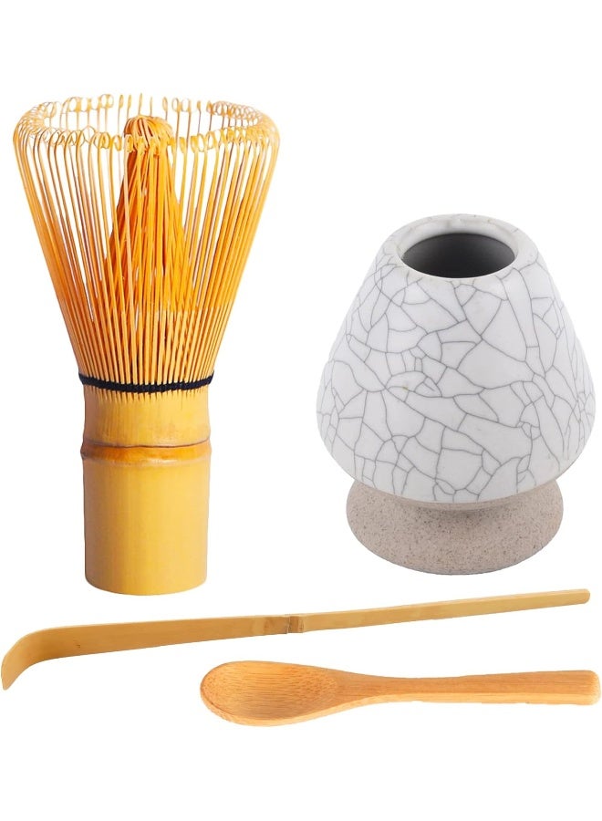 Zen Shi Fu  Japanese Matcha Whisk Set-Handmade Bamboo Whisk(Chasen) And Tea Scoop, Matcha Spoon And Unique Ceramic Whisk Holder - Tea Accessories For Tea Lovers  - Image 2