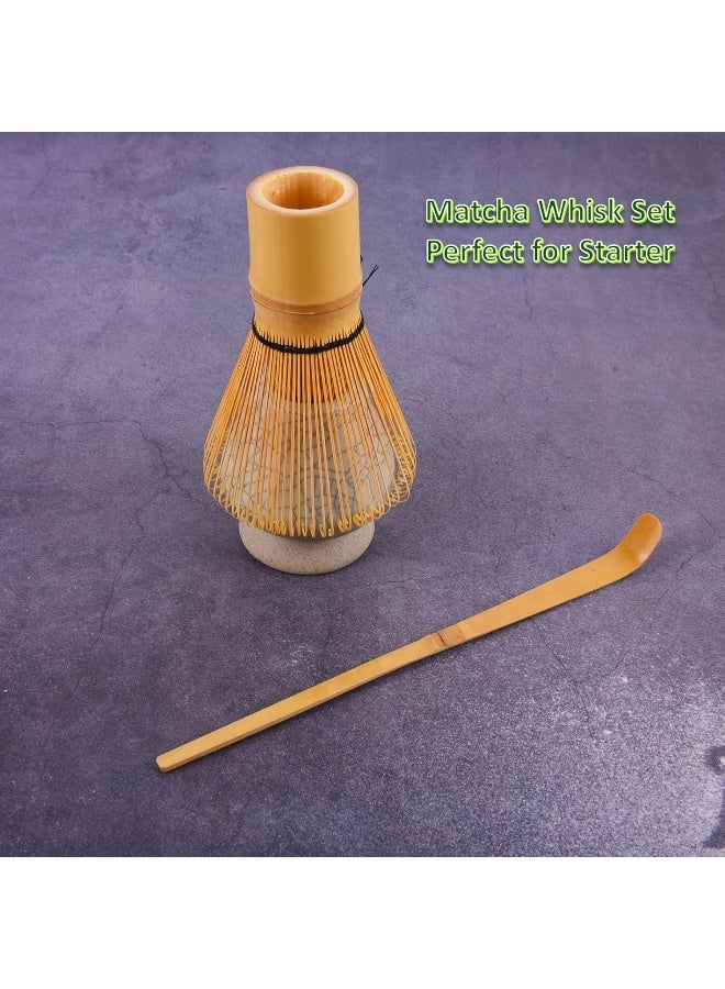 Zen Shi Fu  Japanese Matcha Whisk Set-Handmade Bamboo Whisk(Chasen) And Tea Scoop, Matcha Spoon And Unique Ceramic Whisk Holder - Tea Accessories For Tea Lovers  - Image 5