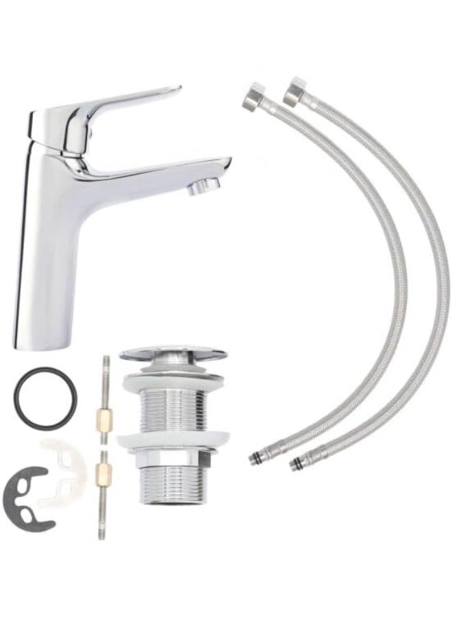 REEF Tulip-04 Chrome Wash Basin Mixer RF-WBML-TP04 – Single Lever, Modern Design - Image 3