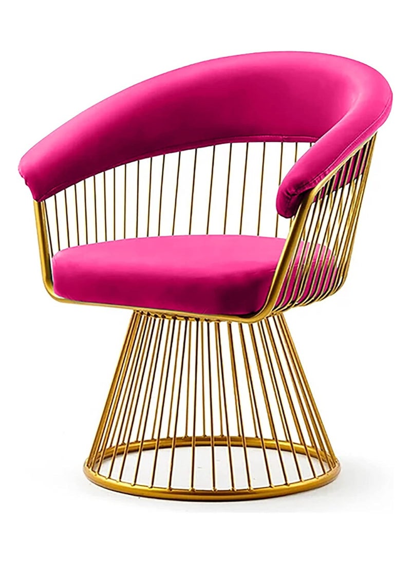 DubaiGallery Accent Chair with Gold Legs,Modern Armchair Vanity Chair Stool for Makeup Room Comfy Dining Chairs Modern Classic Leather Side Sofa Chair Heavy Duty Kitchen 
