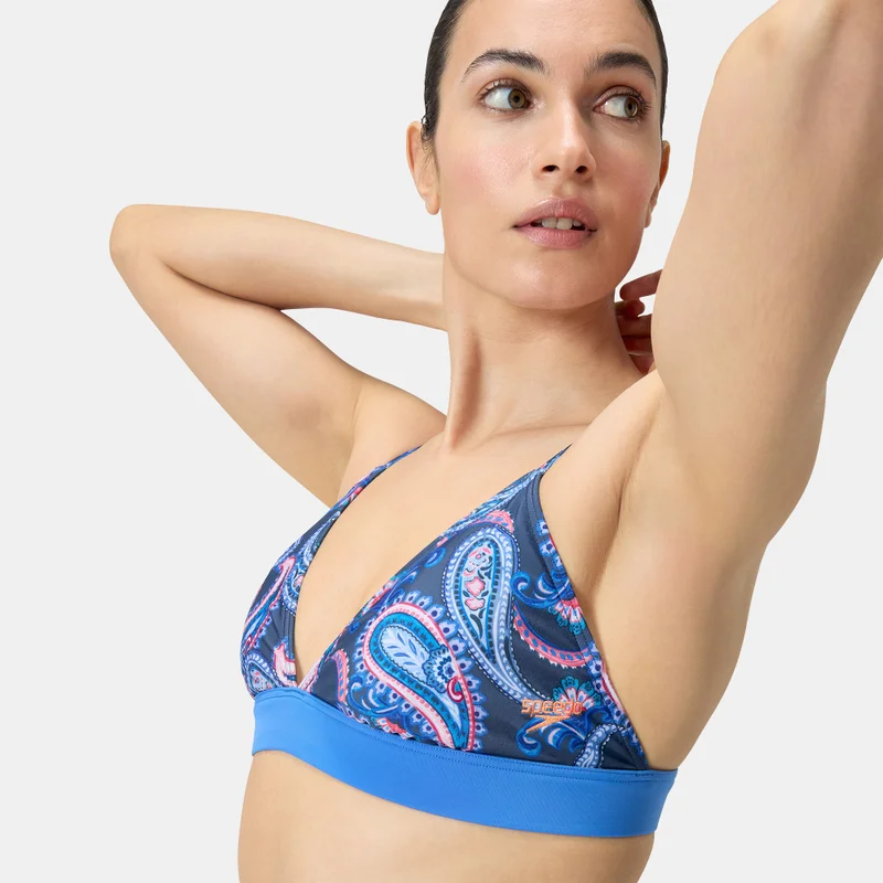 speedo Womens Printed Banded Triangle 2-Piece Bikini Set