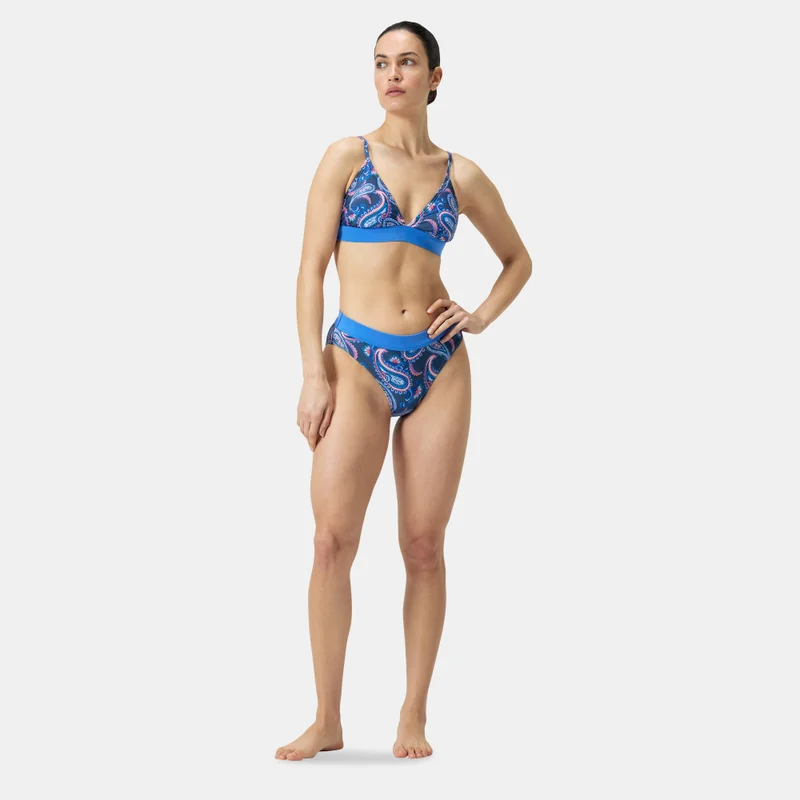 speedo Womens Printed Banded Triangle 2-Piece Bikini Set