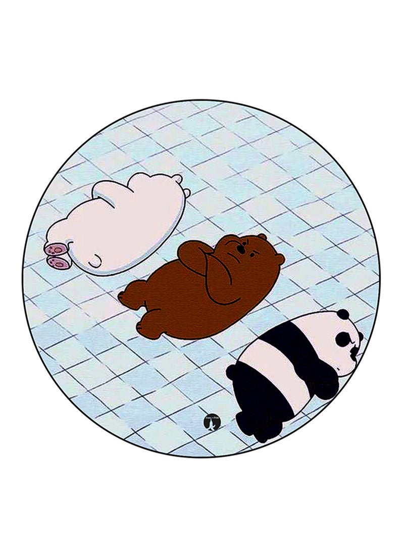 RKN We Bare Bears Printed Mouse Pad  Round  Multicolour