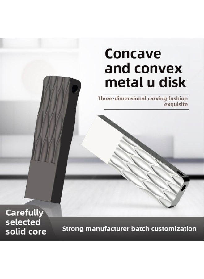 Generic U Disk 32g Personality Lettering Logo Computer Office Car USB 64G High Speed Sufficient Genuine Goods USB Disk 16g-Color:Silver-Capacity:2GB  - Image 2