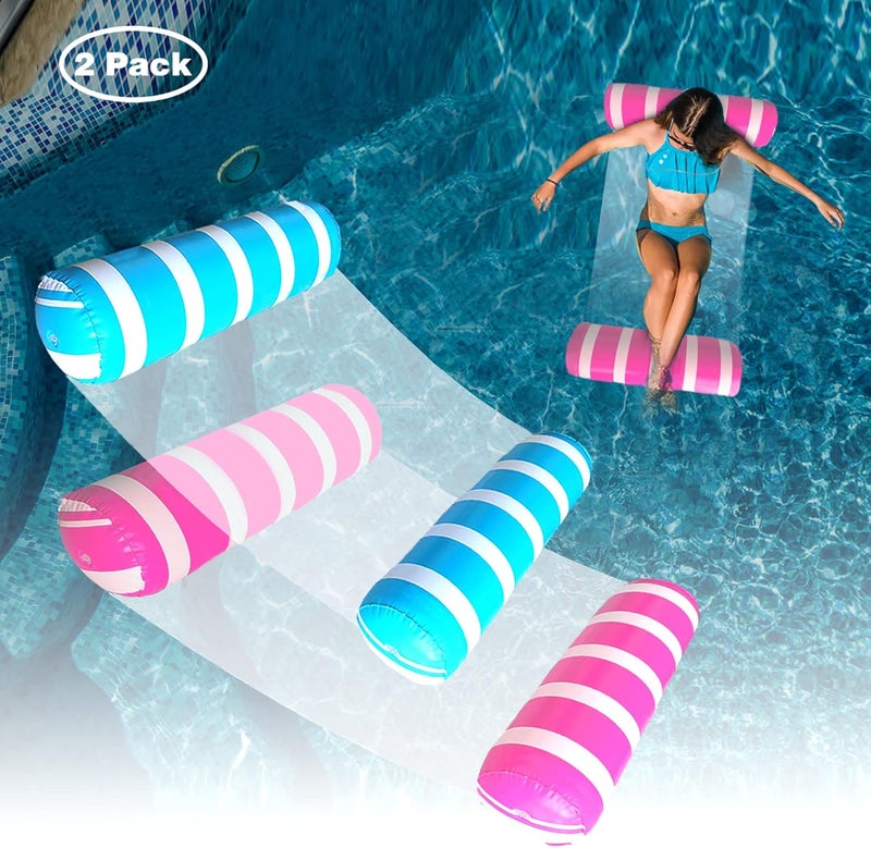 BLOFUN Inflatable Pool Floats Adult Size Water Hammock,Pool Rafts Lounge Chairs Floating,4-in-1 Multi-Purpose Pool Floaties Toys,Floats for Swimming Pool,for Adults Vacation Fun and Rest - Image 1