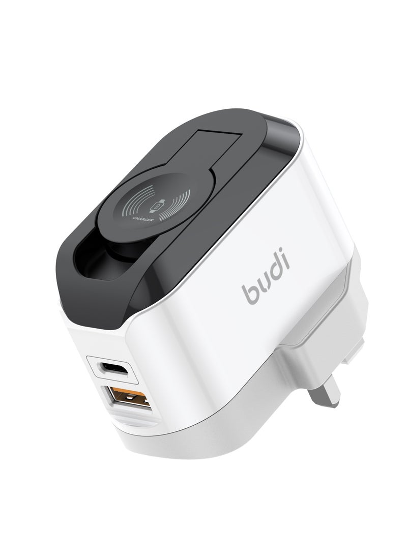 budi 20W USB-C PD + QC3.0 Watch Wireless Charger - Image 4