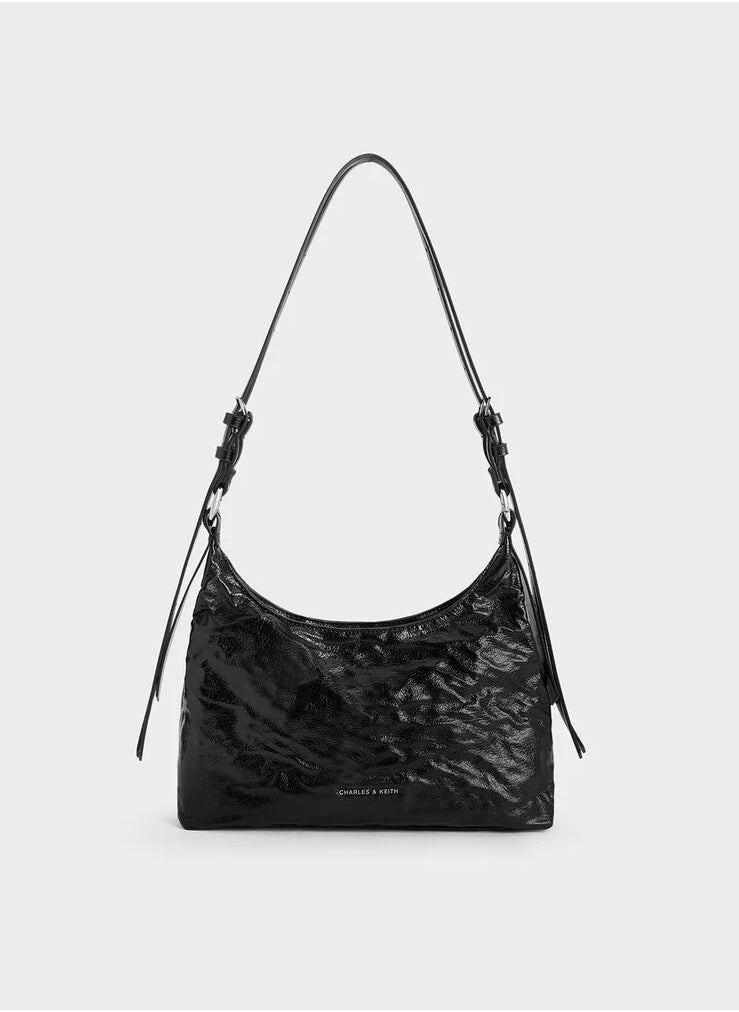 Charles & Keith Charles & Keith Lark wrinkled hobo bag  - Image 1