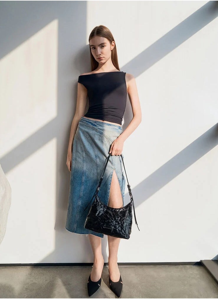 Charles & Keith Charles & Keith Lark wrinkled hobo bag  - Image 4