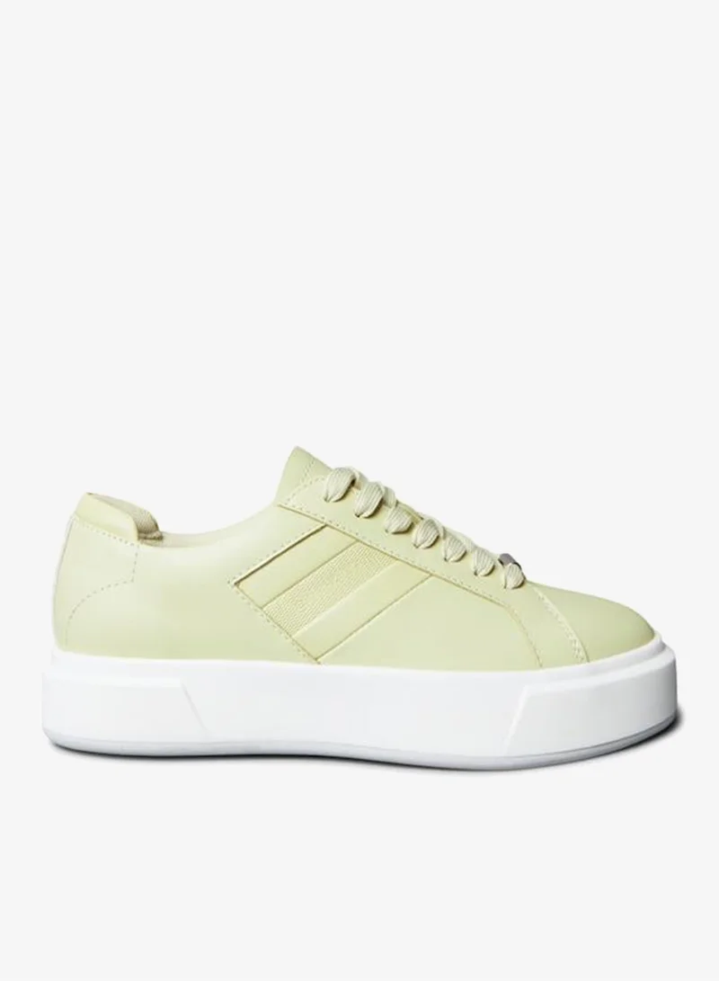 Calvin Klein Jeans Leather Logo Tape Trainers