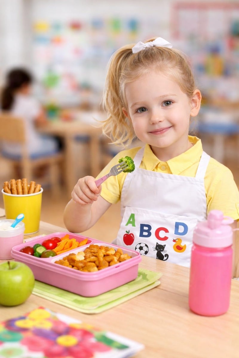 Tolexo® Waterproof Kids Apron with ABCD Text Print | Multipurpose for Baking, Cooking, Painting, Art & Birthday Theme Parties | Large Pocket | for Boys & Girls Age 3–6 Years - Image 5