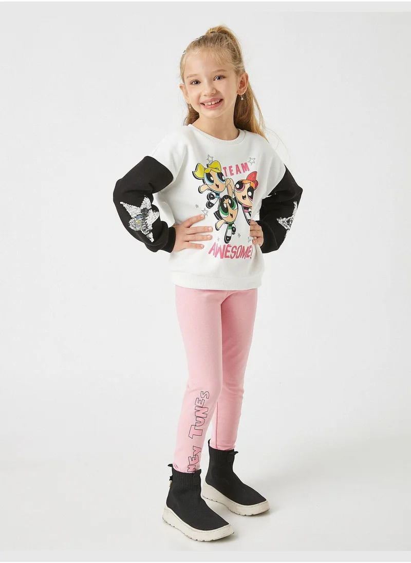 كوتون Looney Tunes Licensed Printed Elastic Waist Leggings