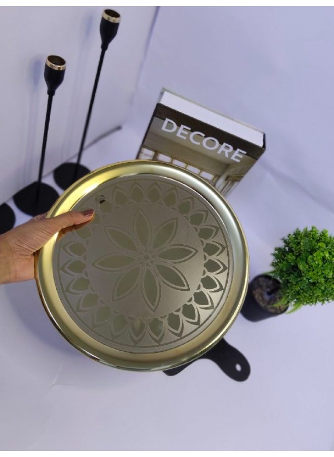 ماركة غير محددة صنية تقديم نحاس مقاس 30 cm  - Image 5