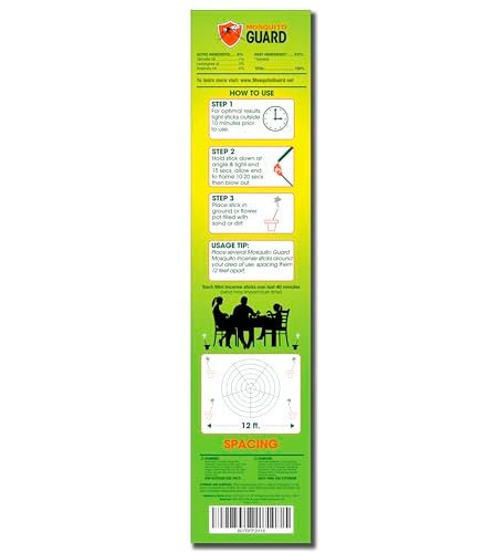 Mosquito Guard Mosquito Repellent Outdoor Patio Sticks 40 Pcs, 30Hrs Protection - Natural Mosquito Repellent Citronella Incense Sticks, Backyard Travel Camping Bug Repellent Outdoor & Indoors Gnat Mosquito Control - Image 4