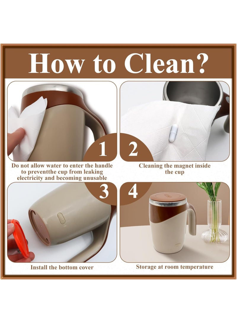380ML Rechargeable Automatic Magnetic Stirring Coffee Mug – Self-Mixing Cup for Coffee, Tea, Milk, and Hot Chocolate  - Image 3
