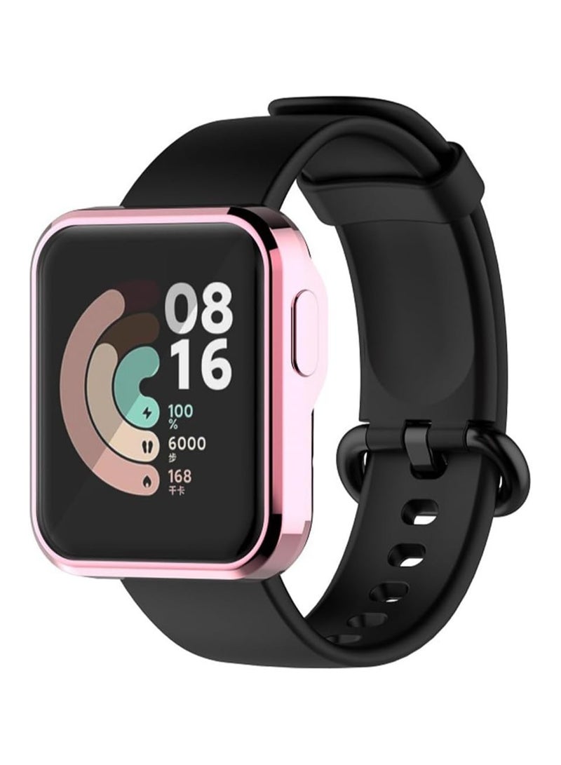 Case for Xiaomi Mi Watch Lite, Protective Film, Silicone TPU Screen Protector Case Cover, Anti-Scratch Anti-Dust Protection Case for Redmi Watch (Pink) - Image 3