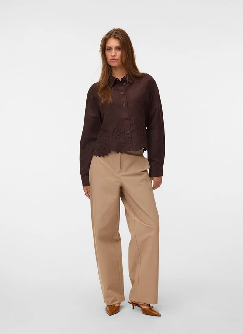 Vero Moda VMKATHY Long Sleeve Lace Cut Shirt Woven