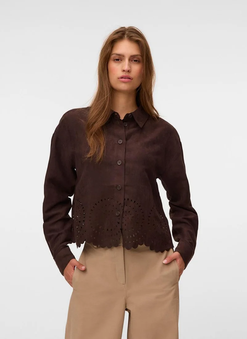 Vero Moda VMKATHY Long Sleeve Lace Cut Shirt Woven