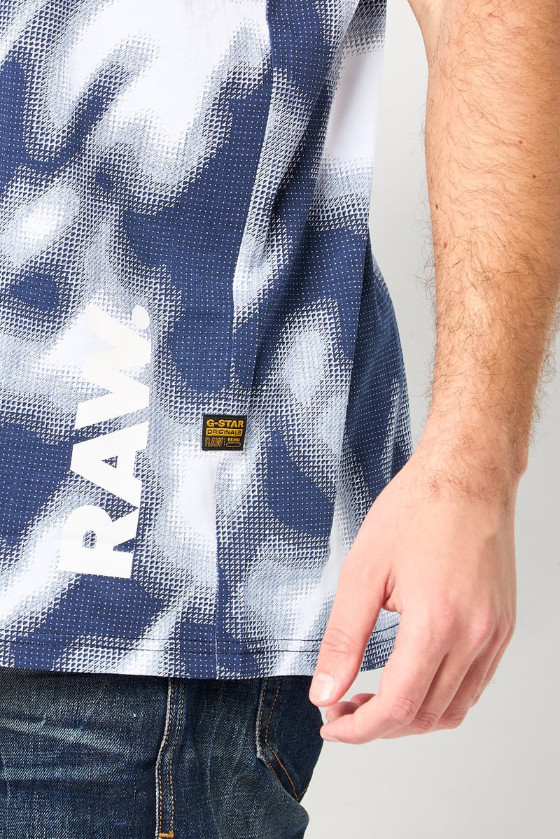 G-Star RAW تي شيرت رجالي بأكمام قصيرة وياقة دائرية بتصميم تمويه، متعدد الألوان - Image 3