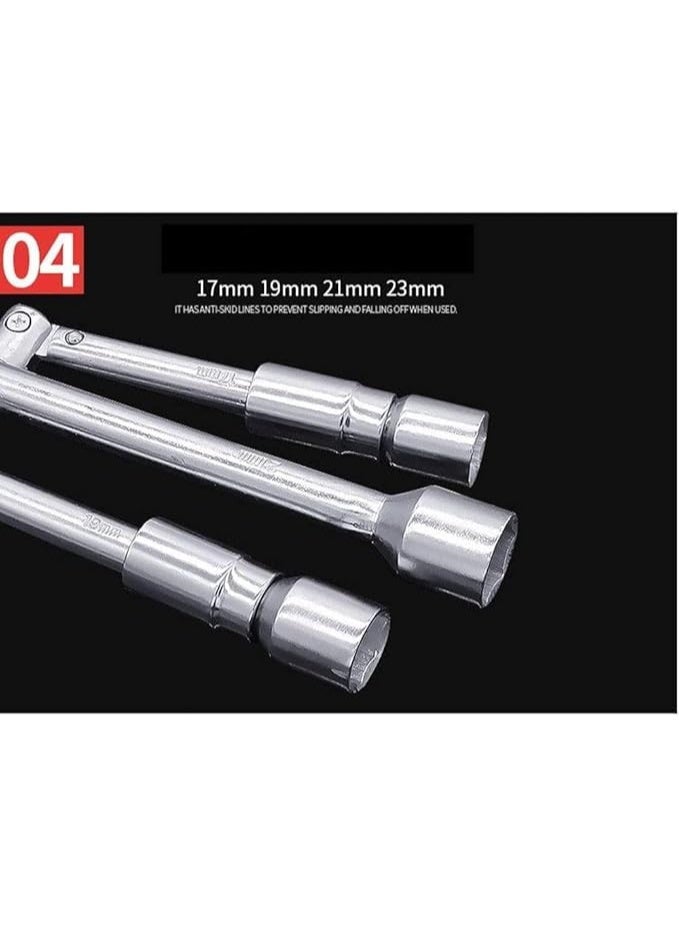 Folding Tire Lug Wrench – 4-Way Compact Cross Wrench for Car & Truck Wheel Nut Removal - Image 3