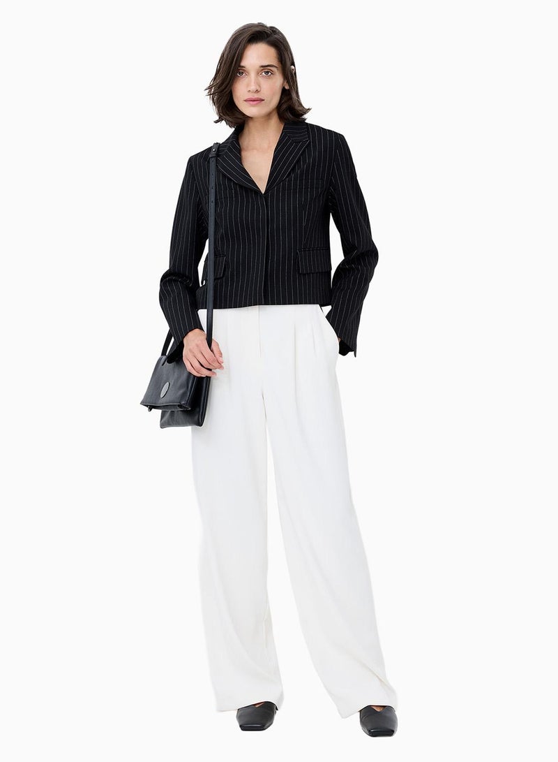 French Connection Morgan Tailored Pinstripe Cropped Blazer - Image 1