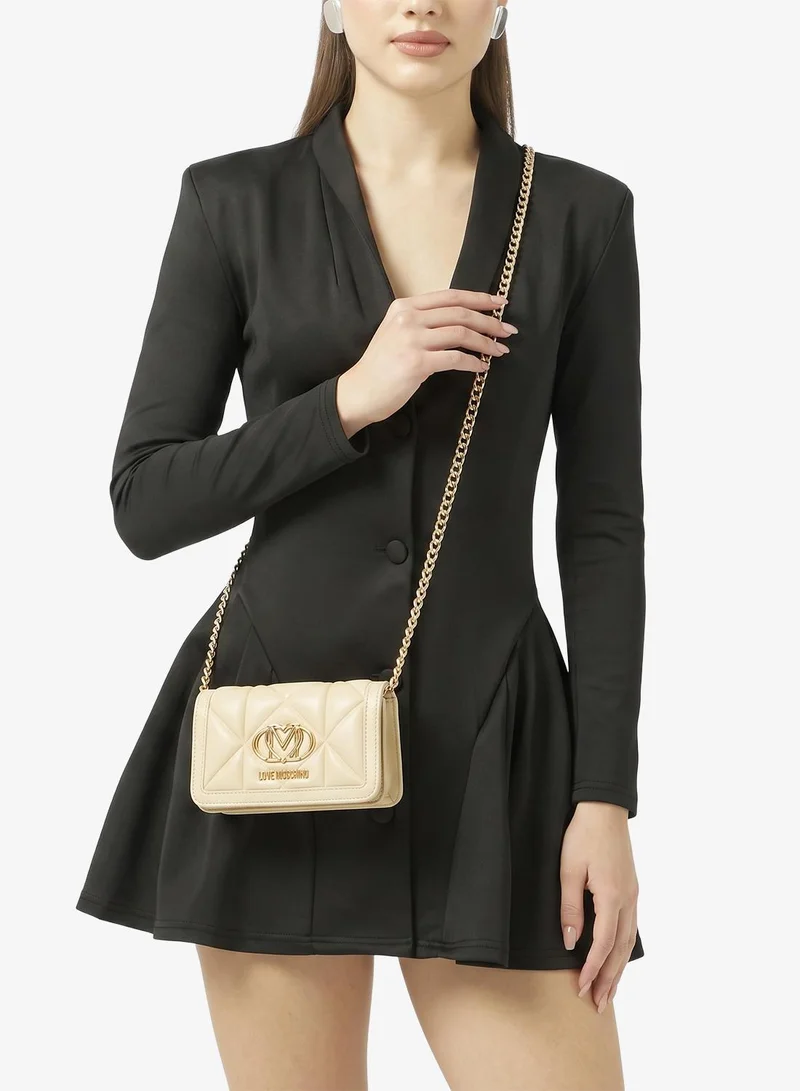 Love Moschino BUTTER Embossed Q PU Crossbody Bag for Women | Best Price UAE