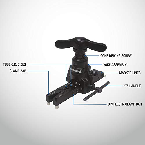 Mastercool 70057-A Eccentric Flaring Tool – 45° SAE Flares for 1/4" to 3/4" Tubing – Automatic Torque Release – Standard Range – HVAC and Automotive - Image 3
