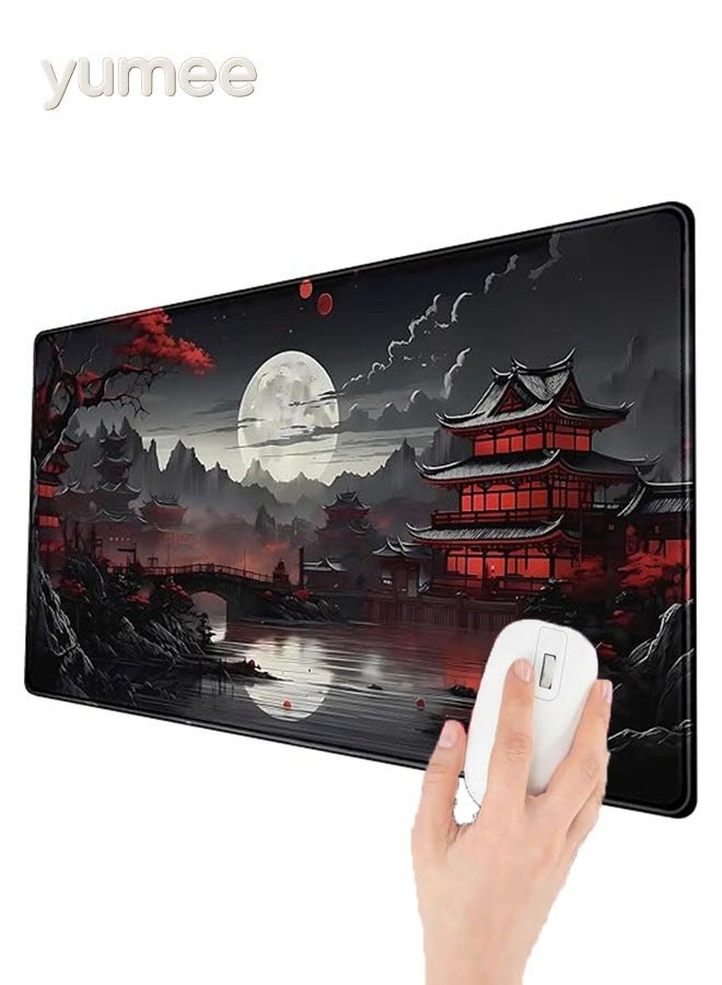 يمي وسادة ماوس كبيرة للمكتب، وسادة ماوس للألعاب مقاومة للماء، 800 × 400 مم، 31.5 × 15.7 بوصة، وسادة ماوس للألعاب، حصيرة مكتب يابانية، حصيرة مكتب مانعة للانزلاق، وسادة ماوس للألعاب، وسادة ماوس سميكة من المطاط، مناسبة للألعاب والمكتب والاستخدام المنزلي - Image 1