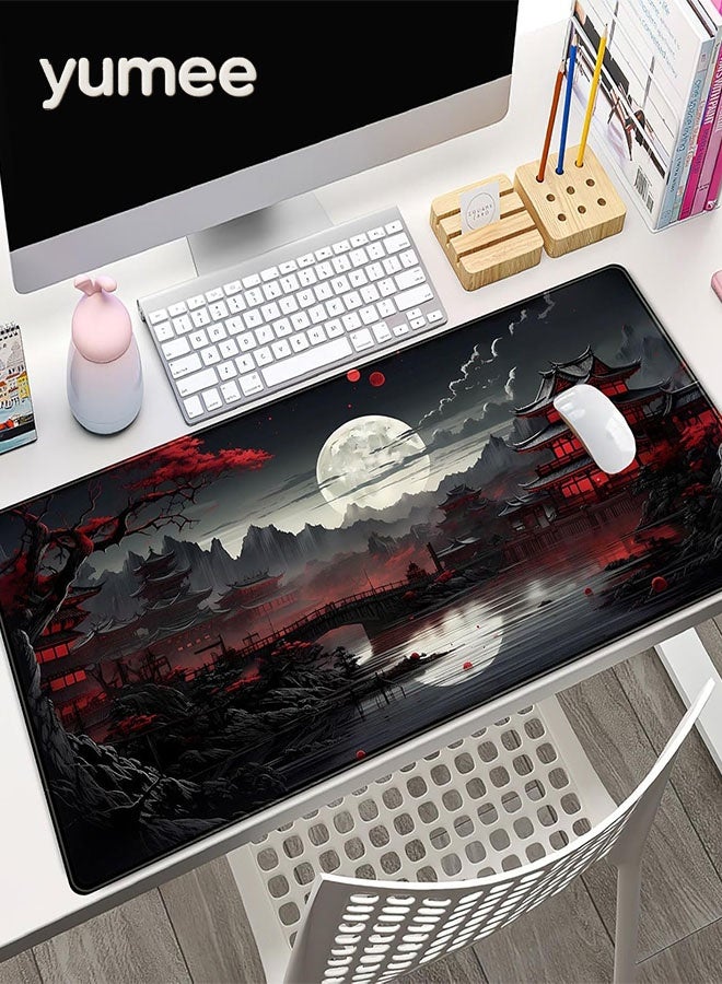 يمي وسادة ماوس كبيرة للمكتب، وسادة ماوس للألعاب مقاومة للماء، 800 × 400 مم، 31.5 × 15.7 بوصة، وسادة ماوس للألعاب، حصيرة مكتب يابانية، حصيرة مكتب مانعة للانزلاق، وسادة ماوس للألعاب، وسادة ماوس سميكة من المطاط، مناسبة للألعاب والمكتب والاستخدام المنزلي - Image 2