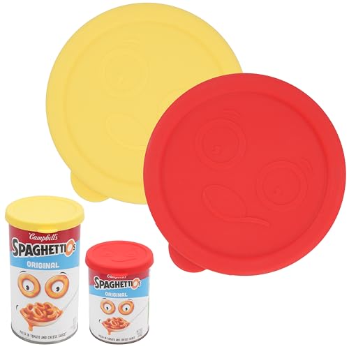 Purekra 2 Packs Silicone Lids Compatible with SpaghettiOs Canned Pasta 15.6 oz and 15.8 oz, Food Sealing Lids for Can, Can Covers for Canned Good, Freezer&Dishwasher Safe (Can NOT Included) - Image 1