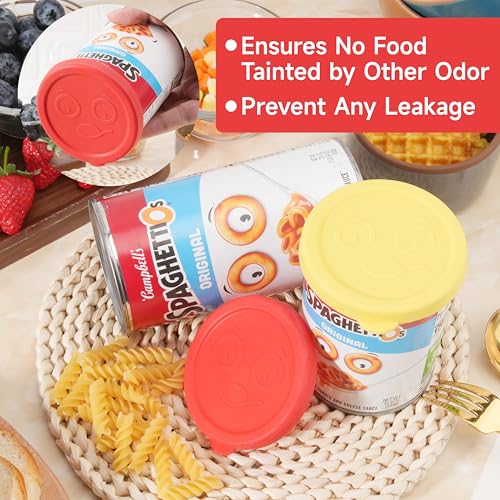 Purekra 2 Packs Silicone Lids Compatible with SpaghettiOs Canned Pasta 15.6 oz and 15.8 oz, Food Sealing Lids for Can, Can Covers for Canned Good, Freezer&Dishwasher Safe (Can NOT Included) - Image 5
