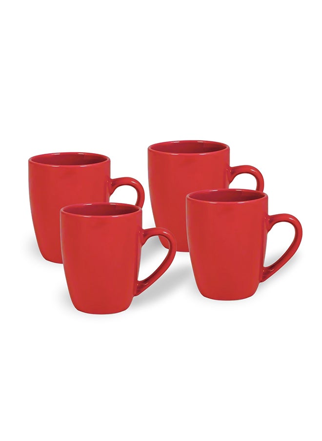 Feelings FEELINGS Stoneware Mug Set of 4 , Red 360ml  - Image 1