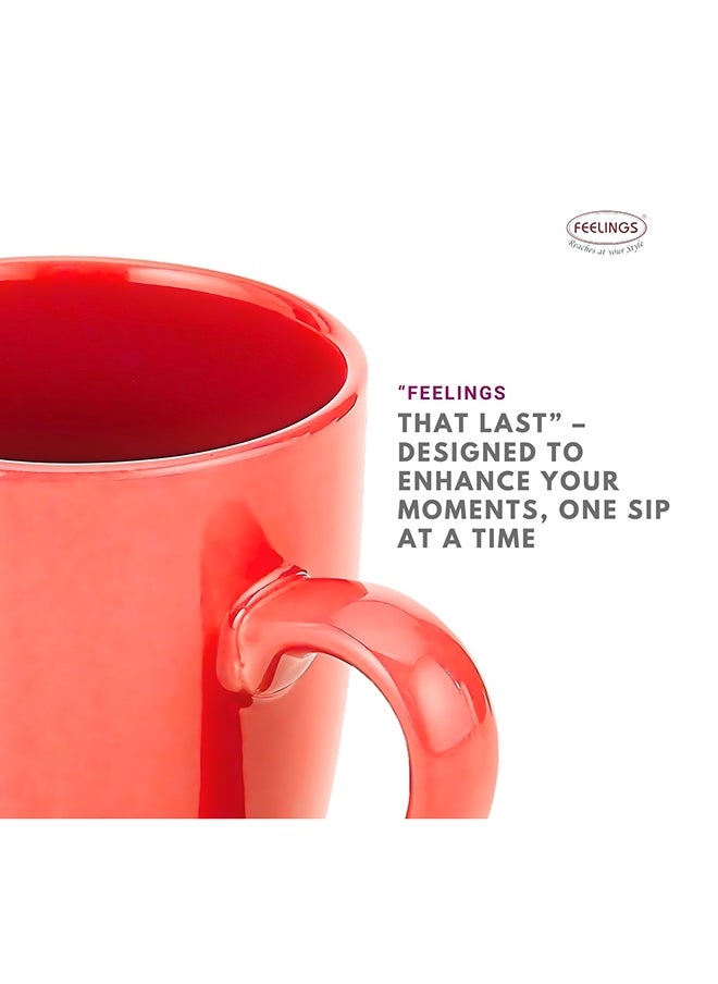 Feelings FEELINGS Stoneware Mug Set of 4 , Red 360ml  - Image 5