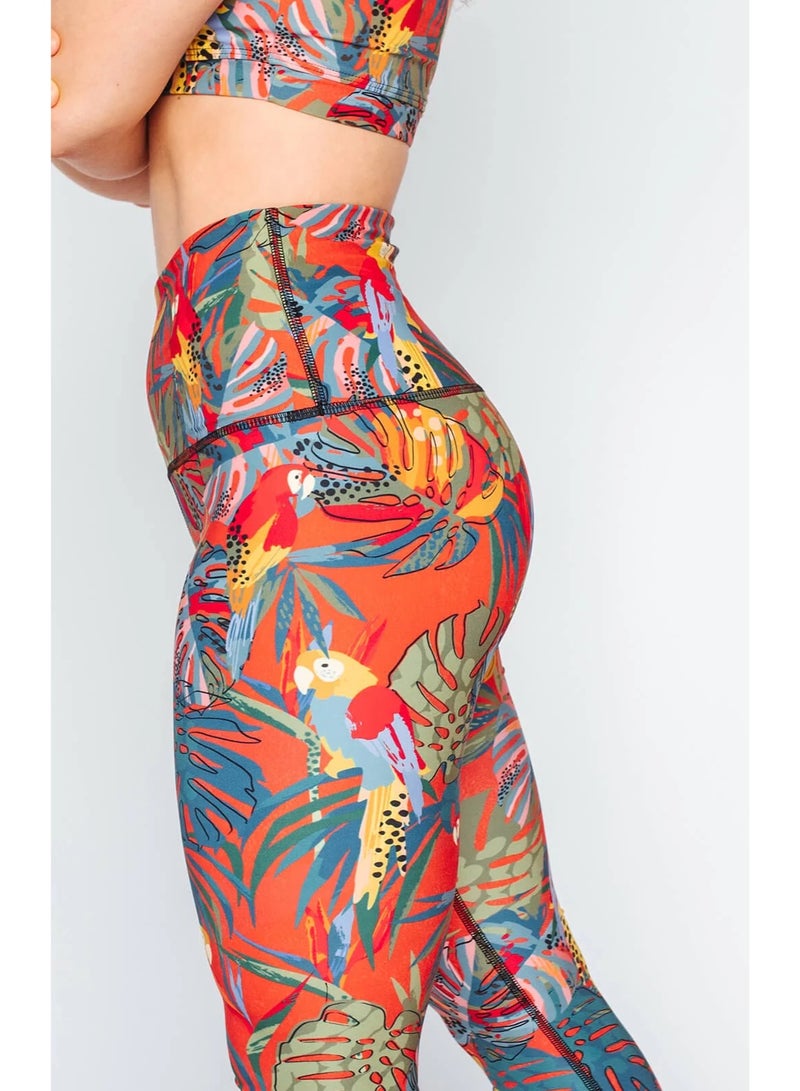 Yoga Democracy - Women's - Printed Yoga Leggings 28" - Tropical Paradise - Image 4