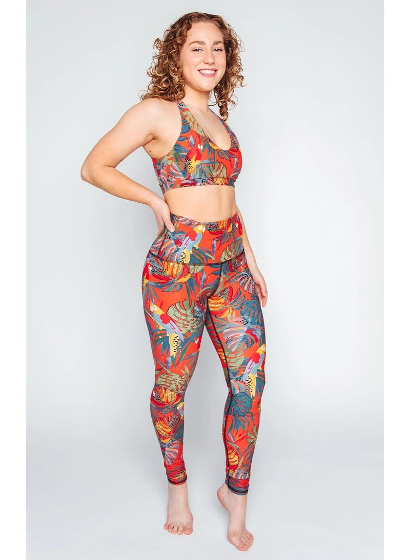 Yoga Democracy - Women's - Printed Yoga Leggings 28" - Tropical Paradise - Image 5