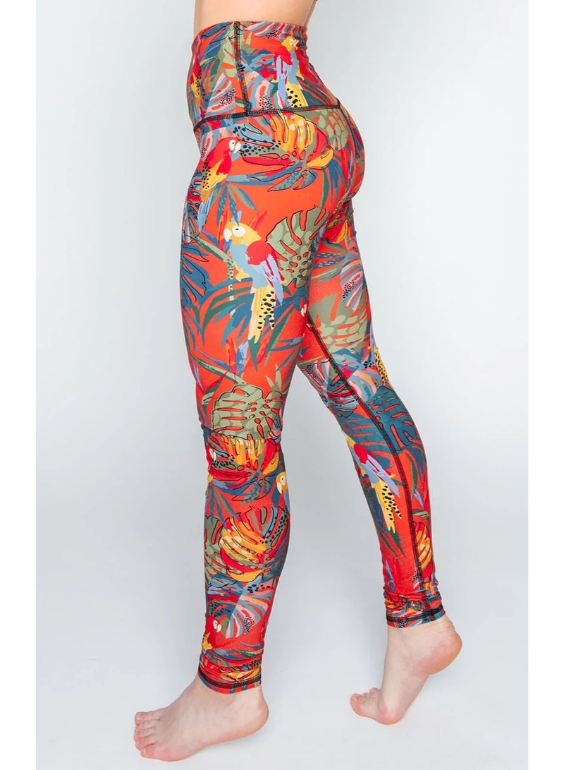 Yoga Democracy - Women's - Printed Yoga Leggings 28" - Tropical Paradise - Image 3