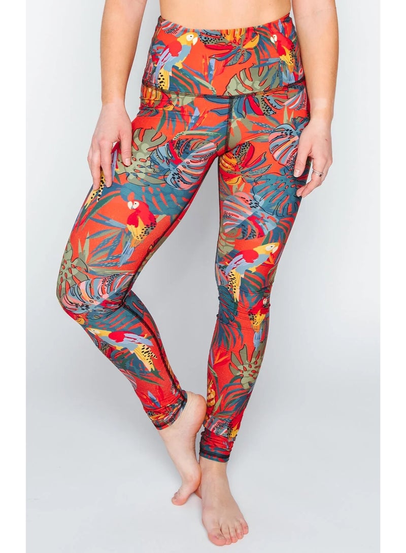 Yoga Democracy - Women's - Printed Yoga Leggings 28" - Tropical Paradise - Image 2