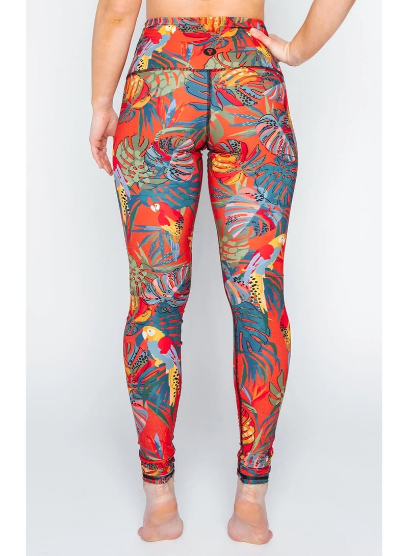 Yoga Democracy - Women's - Printed Yoga Leggings 28" - Tropical Paradise - Image 1