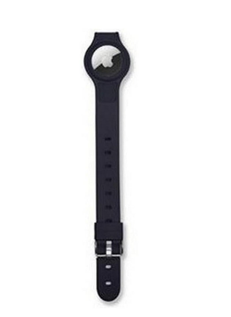 RATSAW Anti Lost AirTag Dog Collar with Keychain and Silicone Holder for Cat  Adjustable Pet Case Key Ring Compatible with Apple AirTag Accessories  Black  - Image 2